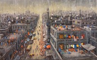 Naeem Rind, 24 x 36 Inch, Acrylic on Canvas, Cityscape Painting, AC-NAR-062